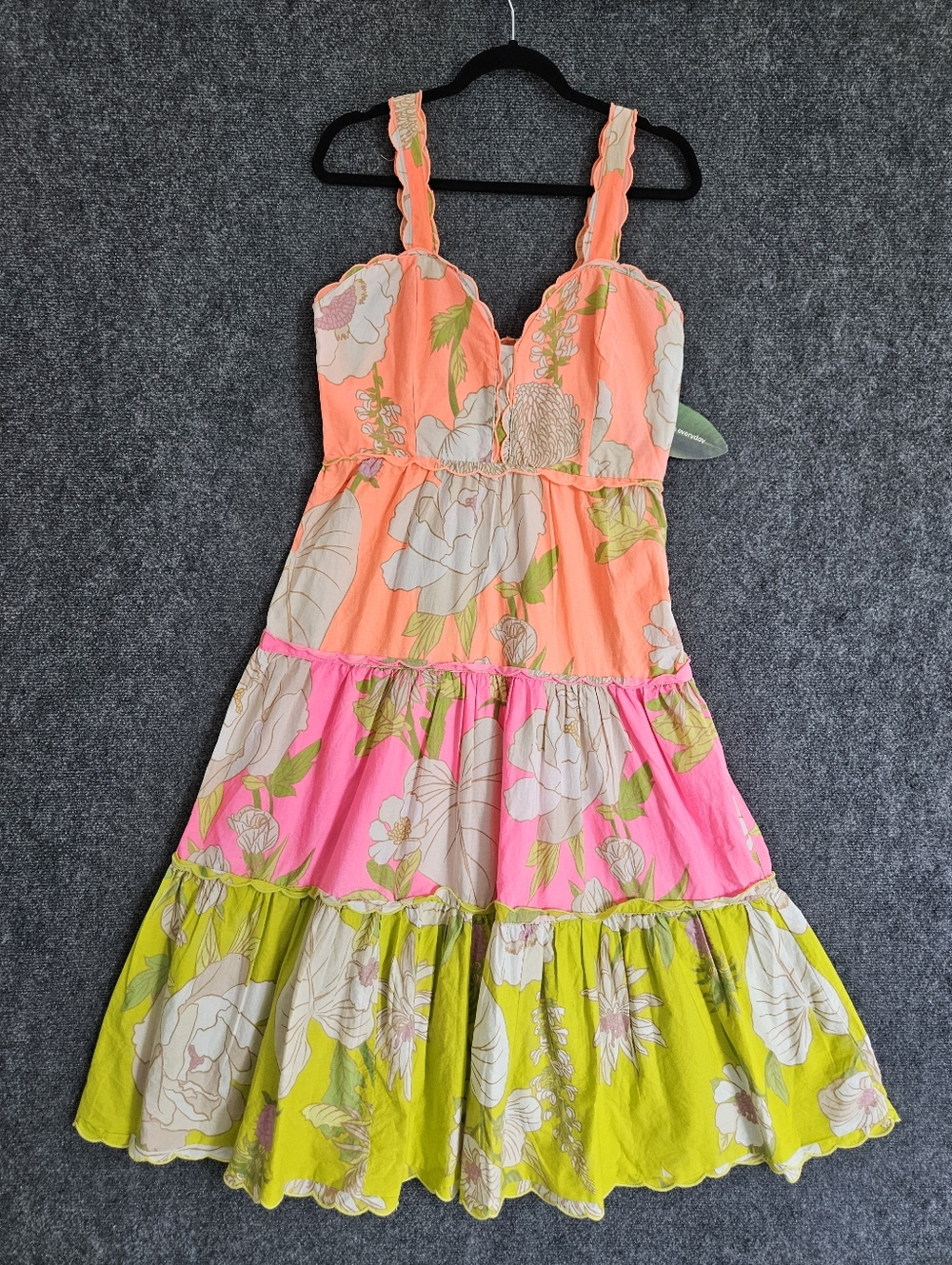 Farm Rio Garden Tiered Midi Dress